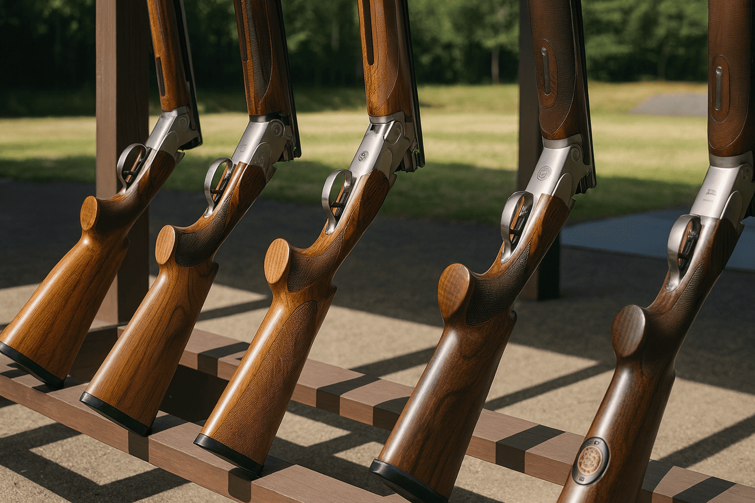 銃が並べられている画像